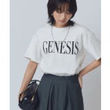 オフホワイト×ブラック | コーマコットンロゴTシャツ Tシャツ コーマコットン | Pierrot