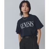 ダークネイビー×オフホワイト | コーマコットンロゴTシャツ Tシャツ コーマコットン | Pierrot