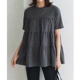 チャコール | イージーケアティアードTシャツ Tシャツ ティアードデザイン | Pierrot
