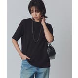 ブラック | [RASW]コーマコットン五分袖Tシャツ Tシャツ コーマコットン | Pierrot