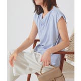 ライトブルー | 接触冷感ドレープフレンチスリーブTシャツ Tシャツ 接触冷感 | Pierrot