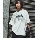オフホワイト | 別注YALEエンブレムオーバーTシャツ Tシャツ オーバーシルエット | Pierrot
