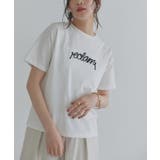 オフホワイト×ブラック | コード刺繍ロゴTシャツ Tシャツ コード刺繍 | Pierrot