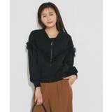 チュールデザインジップカーデ カーデ ジップ | Pierrot | 詳細画像23 