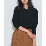 レース/ブラック | ネックと柄が選べるロングスリーブシアーカットソー カットソー ロングスリーブ | Pierrot