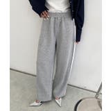 ライトグレー | [ECLAM] フリンジラインポンチパンツ パンツ | Pierrot