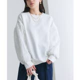 オフホワイト | 裏起毛コード刺繍スウェット スウェット 裏起毛 | Pierrot