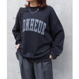 ネイビー | オーバーサイズロゴスウェット スウェット オーバーサイズ | Pierrot