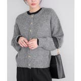 杢チャコール | ウールミックスゴールドボタンニットカーディガン カーディガン ゴールドボタン | Pierrot