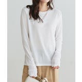 袖シャーリングシアーロングスリーブTシャツ デザイントップス 袖コンシャス | Pierrot | 詳細画像7