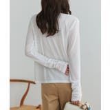 袖シャーリングシアーロングスリーブTシャツ デザイントップス 袖コンシャス | Pierrot | 詳細画像9