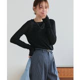 袖シャーリングシアーロングスリーブTシャツ デザイントップス 袖コンシャス | Pierrot | 詳細画像19