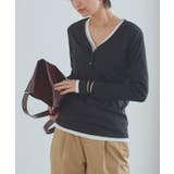 ブラック | [RASW]ヘンリーネックテレコリブカットソー 着心地 Vネック | Pierrot