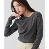 ドレープデザインテレコリブカットソー 肌 馴染み | Pierrot | 詳細画像30