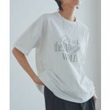 オフホワイト | [RASW]ソフトUSAコットンロゴTシャツ ヴィンテージ感 オーバー | Pierrot