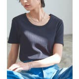 ブラック | 【Akaneさんコラボアイテム】[RASW]テレコリブTシャツ 静電気 毛玉 | Pierrot