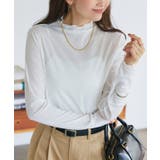 オフホワイト | ハイネックシアーロングスリーブTシャツ シアー ハイネック | Pierrot