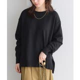 ブラック | プレミアムカシミヤタッチスリットオーバーニット カシミヤタッチ ニット | Pierrot