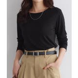 ブラック | 裏起毛 シンプルTシャツ 裏起毛 | Pierrot
