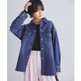ミッドブルー/シルバー | [RASW] デニムシャツジャケット ジャケット | Pierrot