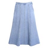 ブルー | デニムフレアスカート デニム スカート | Pierrot