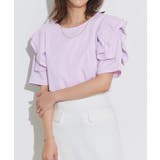 ラベンダー | ドライタッチラッフルフリルスリーブTシャツ Tシャツ ドライタッチ | Pierrot
