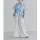 [ECLAM] ウエストシャーリングデザインブラウス ブラウス | Pierrot | 詳細画像15 