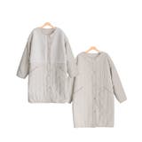 アイボリー | ボア×薄中綿キルティングリバーシブルコート コート キルティング ボア | Pierrot
