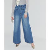 ブルー | [ECLAM] フリンジデザインデニムパンツ デニム | Pierrot