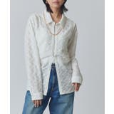 オフホワイト | [RASW]カットレースジャカードシャツ シャツ レース | Pierrot