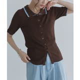 [ECLAM] 麻タッチ配色デザインカーデ カーディガン | Pierrot | 詳細画像11 