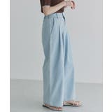 [ECLAM] タックデザインデニムパンツ デニム | Pierrot | 詳細画像6 