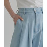 [ECLAM] タックデザインデニムパンツ デニム | Pierrot | 詳細画像9 