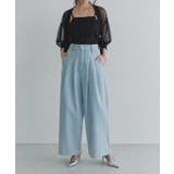 [ECLAM] タックデザインデニムパンツ デニム | Pierrot | 詳細画像16 