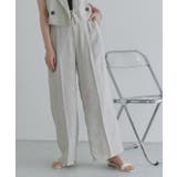 アイボリー | [ECLAM] サマーツイードタックパンツ パンツ | Pierrot