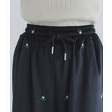 [ECLAM] フラワー刺繍ベロアワイドパンツ パンツ | Pierrot | 詳細画像5 