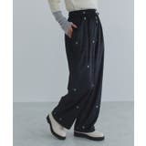 [ECLAM] フラワー刺繍ベロアワイドパンツ パンツ | Pierrot | 詳細画像19 