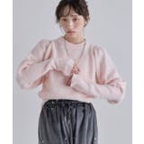 ピンク | [ECLAM]モヘアライクパフスリーブニット ニット パフスリーブ | Pierrot