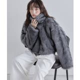 グレー | フェイクファージップアップブルゾン ブルゾン フェイクファー | Pierrot