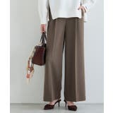 モカブラウン | 10サイズ展開 高見えワイドパンツ 低身長 | Pierrot