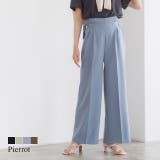 サイドベルトハイウエストパンツ ワイドパンツ ハイウエスト サイドベルト 無地 | Pierrot | 詳細画像1 