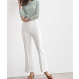 ホワイト | センタープレスセミフレアパンツ パンツ フレアパンツ | Pierrot