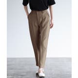 モカ | ピンタックストレートパンツ テーパードパンツ スラックス | Pierrot
