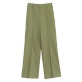 ライトカーキ | 麻混ピンタックボックスパンツ ボックスパンツ ピンタック | Pierrot