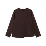ブラウン | ラインデザインラップブラウス ブラウス ラップ | Pierrot