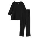 ブラック | 【STORY 5月号掲載】キーネックパールブラウスセットアップ セットアップ | Pierrot