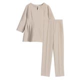 ベージュ | 【STORY 5月号掲載】キーネックパールブラウスセットアップ セットアップ | Pierrot