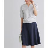 ネイビー | 2丈から選べるベルト付きフレアスカート スカート フレアシルエット | Pierrot