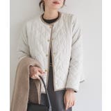 アイボリー×ベージュ | 選べる丈キルティングコート コート キルティング | Pierrot