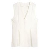 アイボリー | ノーカラータックジレ ジレ ベスト | Pierrot